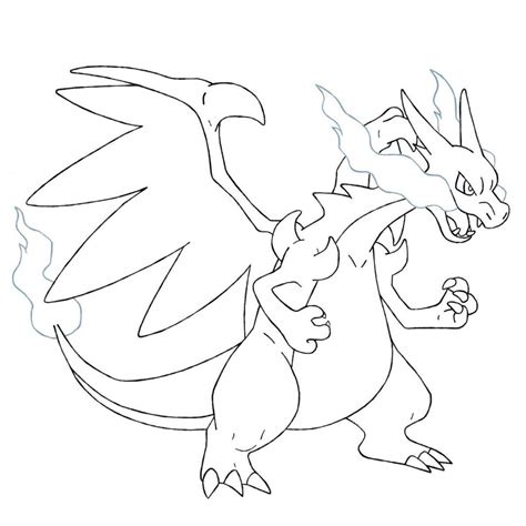 Charizard Coloring Pages Free && Printable